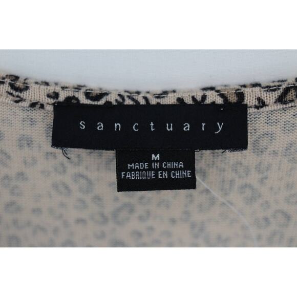 NWOT Sanctuary cheetah print  long sleeve shirt womens medium eclectic boho - Picture 2 of 5